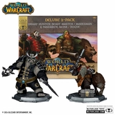 World of warcraft pack 2 statuettes pvc 1/12 dwarf hunter: beast master & pandaren: monk (gold label) 15 cm