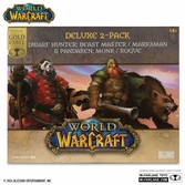 World of warcraft pack 2 statuettes pvc 1/12 dwarf hunter: beast master & pandaren: monk (gold label) 15 cm