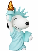 Peanuts mini figurine medicom udf série 17 statue of liberty snoopy 7 cm