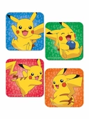 Dessous-de-Verre Pokemon :  Pikachu - Pack de 4