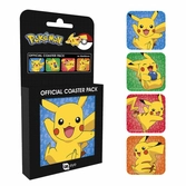 Dessous-de-Verre Pokemon :  Pikachu - Pack de 4