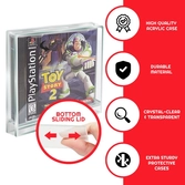 Evoretro - premium acrylic case for playstation 1/single cd pack of 2
