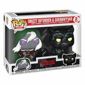 Dungeons & dragons pack 2 pop! movies vinyl figurines drizzt & guenhwyvar 9 cm