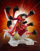 One piece statuette pvc figuarts zero extra battle monkey d. luffy -gum gum hawk gatling- 19 cm