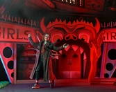 Beetlejuice (1988) diorama trenchcoat with spikes inferno room deluxe set