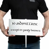Le seigneur des anneaux metalbird no admittance sign 32 cm