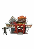 Ultimate beetlejuice trenchcoat with spikes scale action fig. 18 cm  & inferno room deluxe set  beetlejuice