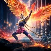 Saint seiya statuette 1/10 deluxe art scale phoenix ikki 41 cm