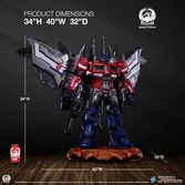 Transformers statuette museum scale optimus prime jet convoy edition 87 cm