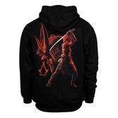 Assassin´s creed shadows sweater à capuche red & black (l)