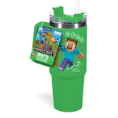 Minecraft - steeve - mug de voyage xl 900ml avec paille