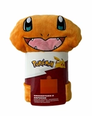 Pokemon - salamèche - plaid coral à capuche 3d '120x150cm'
