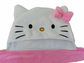Hello kitty - pink - plaid coral à capuche 3d '120x150cm'