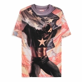 Marvel - captain america - t-shirt homme à manches courtes "digital american" - m