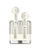 Havit - ecouteurs bluetooth - beige - boite transparente