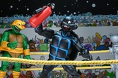 Stump wrestling turtles pack 4 scale action figuras 18 cm teenage mutant ninja turtles archie comics