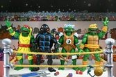 Stump wrestling turtles pack 4 scale action figuras 18 cm teenage mutant ninja turtles archie comics