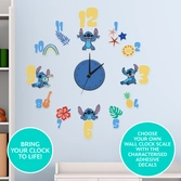 Stitch - large horloge adésive murale 60-90cm