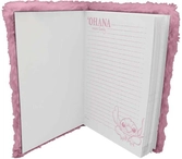 Stitch - rose - notebook a5 fourrure