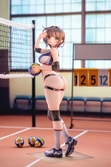 Original character statuette 1/6 honoka hise volleyball club 25 cm