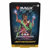 Magic the gathering aetherdrift présentoir decks commander (4) francais