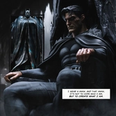 Dc comics statuette legacy replica 1/4 batman and bruce wayne 79 cm