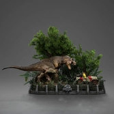 Jurassic park statuette 1/20 demi art scale t-rex chase 30 cm