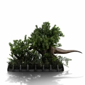 Jurassic park statuette 1/20 demi art scale t-rex chase 30 cm