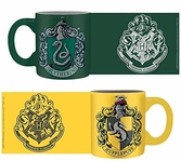 Harry potter - set 2 mini-mugs - serpentard & poufsouffle