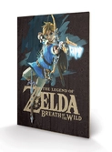 ZELDA BREATH OF THE WILD - Impression sur Bois 40X59 - Game Cover
