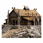 Le seigneur des anneaux statuette the golden hall of edoras 9 cm