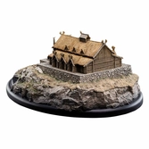 Le seigneur des anneaux statuette the golden hall of edoras 9 cm