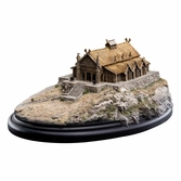 Le seigneur des anneaux statuette the golden hall of edoras 9 cm
