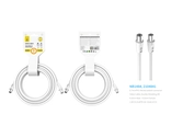 Câble antenne video coaxial nb1484 - male/ femme- 5m- blanc