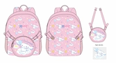 Cinnamoroll - must - sac à dos + un mini sac détachable