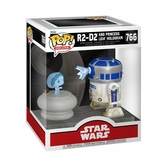 Star wars pop! deluxe vinyl figurine r2d2 w/leia 9 cm