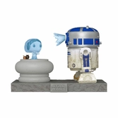 Star wars pop! deluxe vinyl figurine r2d2 w/leia 9 cm