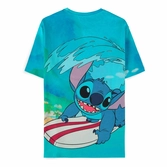 Lilo et stitch - t-shirt unisex manches courtes "lilo et stitch surfent sur la vague" - m