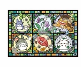 Mon voisin totoro - toutes les saisons - puzzle vitrail 1000p