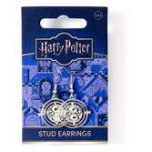 Harry potter - retourneur de temps - boucles d'oreilles argenté