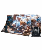 The witcher iii: wild hunt gaming puzzle geralt & triss in battle (1000 pièces)