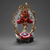 Marvel statuette art scale deluxe 1/10 spider-man iron armor comics (ccxp exclusive 2024) 24 cm