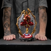 Marvel statuette art scale deluxe 1/10 spider-man iron armor comics (ccxp exclusive 2024) 24 cm