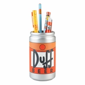 Les simpsons - duff - pot à crayons 3d + set d'écriture