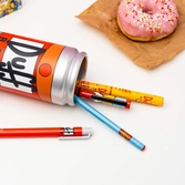 Les simpsons - duff - pot à crayons 3d + set d'écriture