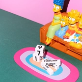 Les simpsons - calendrier perpétuel 3d en résine