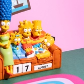 Les simpsons - calendrier perpétuel 3d en résine