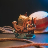 One piece netflix - merry - calendrier perpétuel 3d en résine