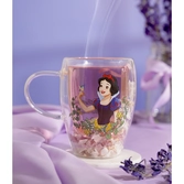 Disney princesses - blanche-neige - verre avec fleurs sechées