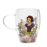 Disney princesses - blanche-neige - verre avec fleurs sechées